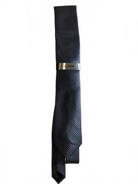 Alfani Men's Blue Patterned Silk Tie